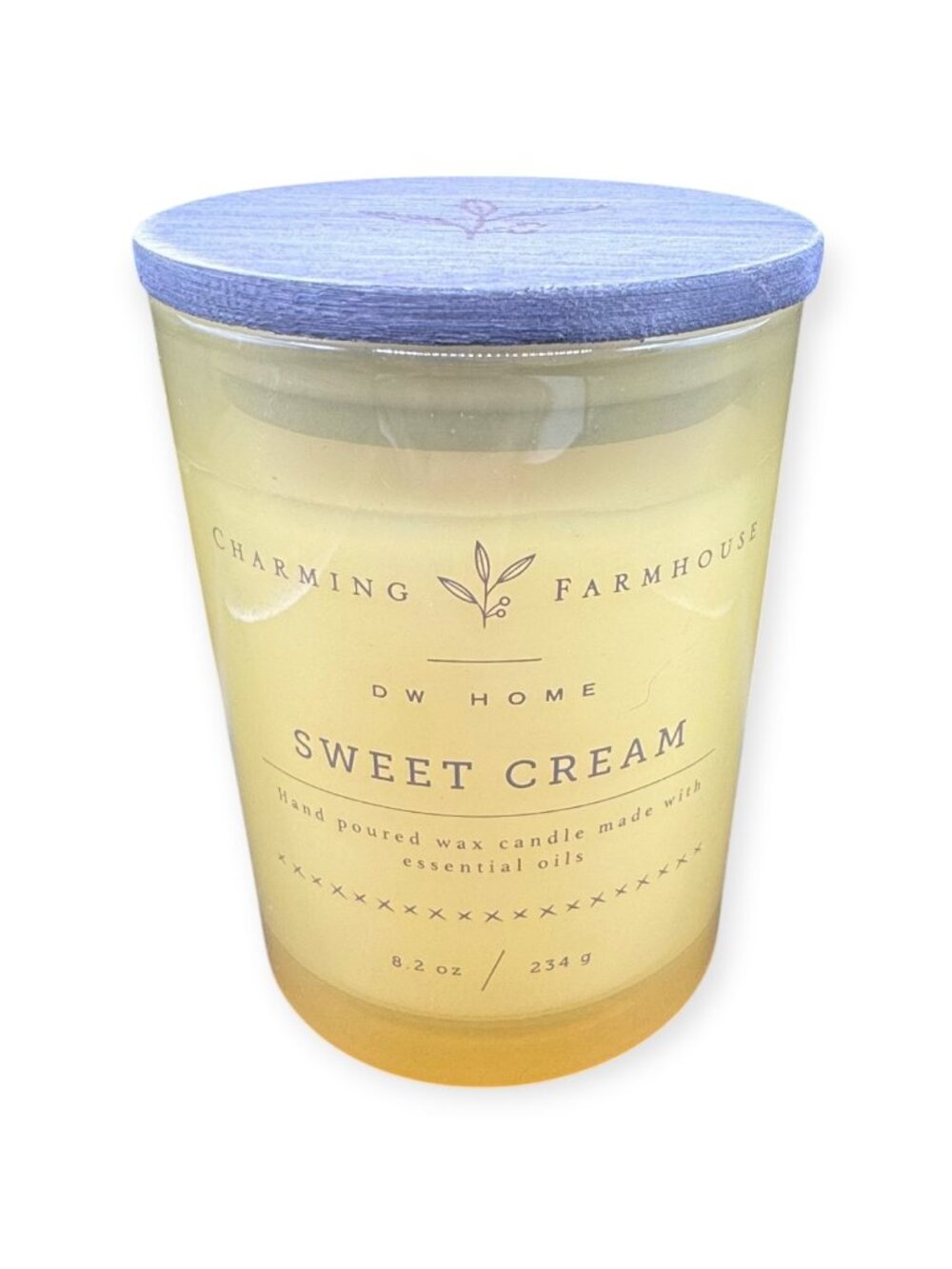 Sweet Cream Charming Farmhouse DW Home Hand Poured Wax Scented Candle, 8.2 Oz
